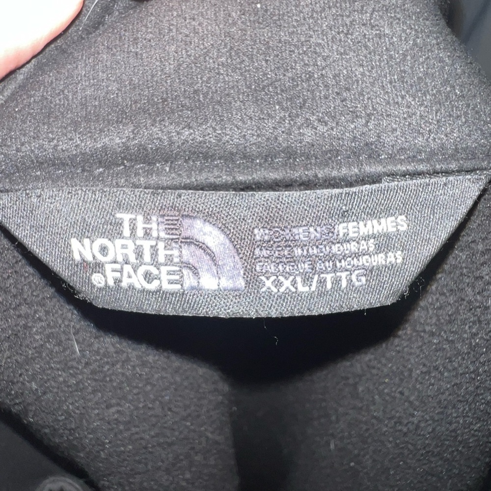 North Face Women's Sz XXL Black Medium Weight Jacket Front/Back Logo Zip Pockets - Picture 9 of 10
